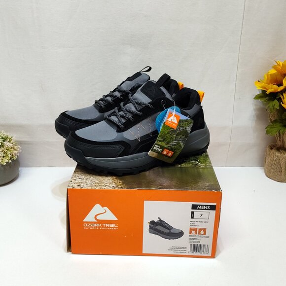 Ozark Trail Waterproof Hikers Low-Top Men's 7 Leather Upper Outdoor Trail NIB - Picture 2 of 11